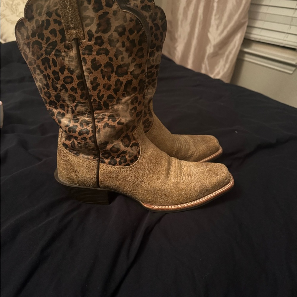 Leopard Print Cowboy Boots ARIAT
